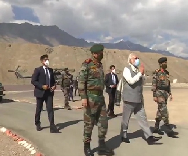 In Pictures: PM Modi Takes Stock of Situation At Ground Zero In Leh, Ladakh